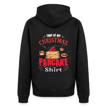 Ceci est ma crêpe de Noël - Veste à capuche bio Premium Unisexe - noir - Dos - Nico (187cm)