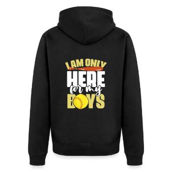 Sport Athleten Spieler Mutter Mutter Leben - Unisex Premium Bio Zip Hoodie - Schwarz - Hinten - Nico (187cm)