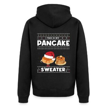 Ceci est ma crêpe de Noël - Veste à capuche bio Premium Unisexe - noir - Dos - Nico (187cm)