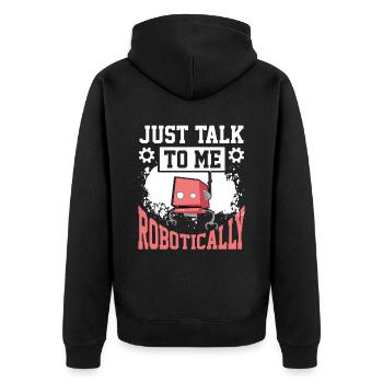 Robotics Robot Engineer - Unisex Premium Organic Zip Hoodie - black - Back - Nico (187cm)