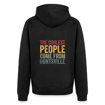 Les gens les plus cool viennent de Huntsville - Veste à capuche bio Premium Unisexe - noir - Dos - Nico (187cm)
