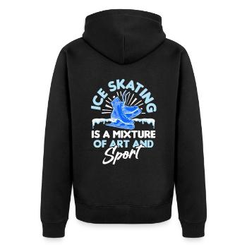 Patinage sur glace Sports d’hiver - Veste à capuche bio Premium Unisexe - noir - Dos - Nico (187cm)