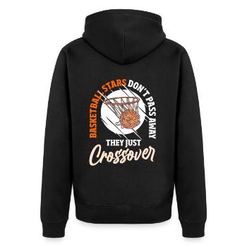 Entraîneurs de basket-ball - Veste à capuche bio Premium Unisexe - noir - Dos - Nico (187cm)