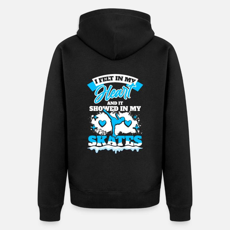 Eislaufen Eiskunstlauf - Unisex Premium Bio Zip Hoodie - Schwarz