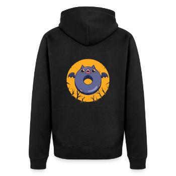 Donut Bat Spooky Halloween Costume Halloween Party - Veste à capuche bio Premium Unisexe - noir - Dos - Nico (187cm)