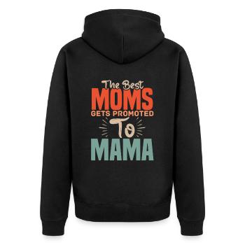 Beste Mütter, Die Zur Mama Mama Mama Müttern - Unisex Premium Bio Zip Hoodie - Schwarz - Hinten - Nico (187cm)