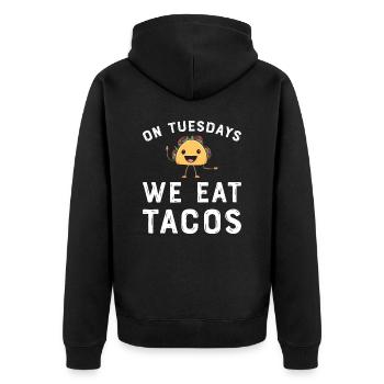 Taco Mexican Food Mexique Tortilla Burrito - Veste à capuche bio Premium Unisexe - noir - Dos - Nico (187cm)