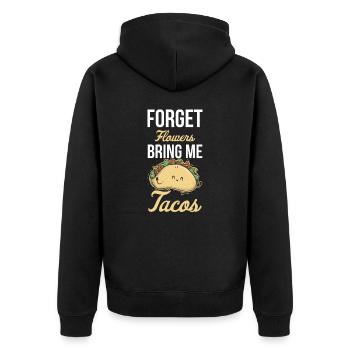 Taco Mexican Food Mexique Tortilla Burrito - Veste à capuche bio Premium Unisexe - noir - Dos - Nico (187cm)
