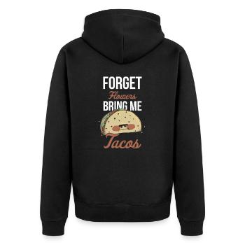 Taco Mexican Food Mexique Tortilla Burrito - Veste à capuche bio Premium Unisexe - noir - Dos - Nico (187cm)