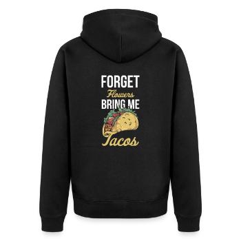 Taco Mexican Food Mexique Tortilla Burrito - Veste à capuche bio Premium Unisexe - noir - Dos - Nico (187cm)