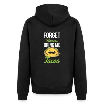 Taco Mexican Food Mexique Tortilla Burrito - Veste à capuche bio Premium Unisexe - noir - Dos - Nico (187cm)