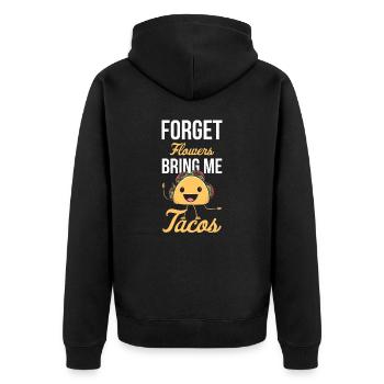 Taco Mexican Food Mexique Tortilla Burrito - Veste à capuche bio Premium Unisexe - noir - Dos - Nico (187cm)