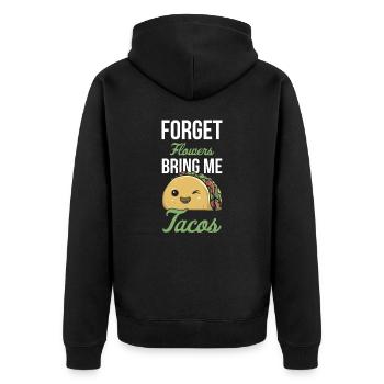 Taco Mexican Food Mexique Tortilla Burrito - Veste à capuche bio Premium Unisexe - noir - Dos - Nico (187cm)