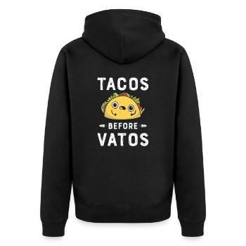 Taco Mexican Food Mexique Tortilla Burrito - Veste à capuche bio Premium Unisexe - noir - Dos - Nico (187cm)