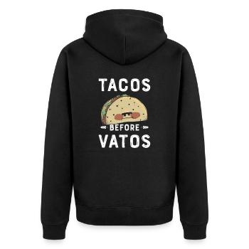 Taco Mexican Food Mexique Tortilla Burrito - Veste à capuche bio Premium Unisexe - noir - Dos - Nico (187cm)