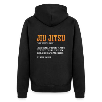 Jiu Jitsu Sports de combat Combat Fighter Combat - Veste à capuche bio Premium Unisexe - noir - Dos - Nico (187cm)