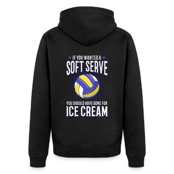 Cadeau de joueur de volley-ball Drôle de volley-ball - Veste à capuche bio Premium Unisexe - noir - Dos - Nico (187cm)