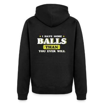 Tennis saying tennis player gift tennis - Unisex Premium Organic Zip Hoodie - black - Back - Nico (187cm)