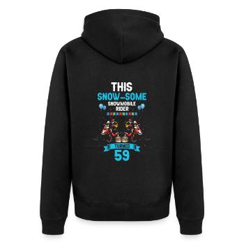 Snowmobile design for skidoo riders birthday - Unisex Premium Organic Zip Hoodie - black - Back - Nico (187cm)