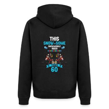 Snowmobile design for skidoo riders birthday - Unisex Premium Organic Zip Hoodie - black - Back - Nico (187cm)