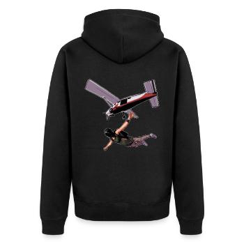 Parachute parachutiste parachutiste - Veste à capuche bio Premium Unisexe - noir - Dos - Nico (187cm)