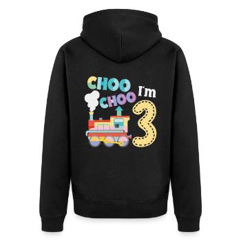 Conducteur de train à vapeur Trainspotting - Veste à capuche bio Premium Unisexe - noir - Dos - Nico (187cm)