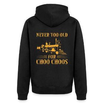 Conducteur de train à vapeur Trainspotting - Veste à capuche bio Premium Unisexe - noir - Dos - Nico (187cm)