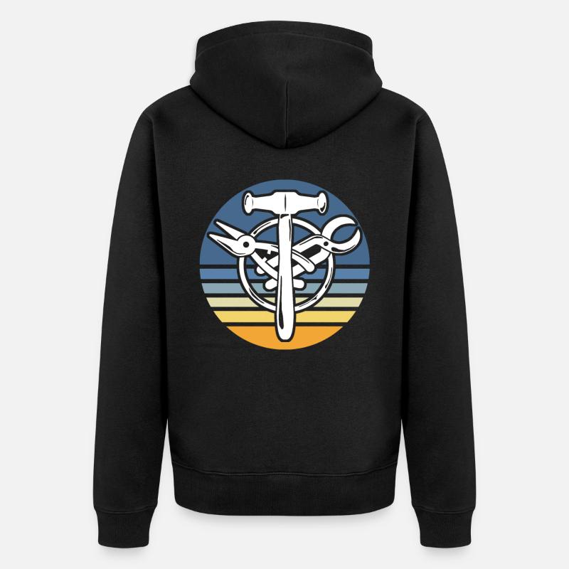 Guilde Spengler Motif Bauspengler - Veste à capuche bio Premium Unisexe - noir