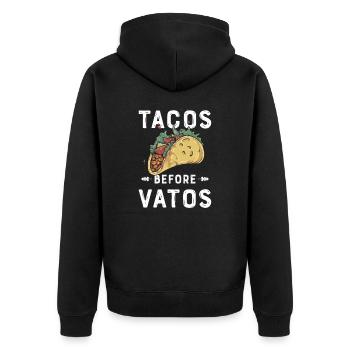 Taco Mexican Food Mexique Tortilla Burrito - Veste à capuche bio Premium Unisexe - noir - Dos - Nico (187cm)