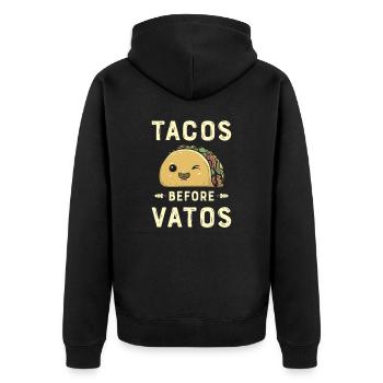 Taco Mexican Food Mexique Tortilla Burrito - Veste à capuche bio Premium Unisexe - noir - Dos - Nico (187cm)
