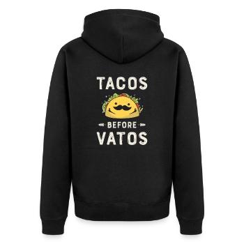 Taco Mexican Food Mexique Tortilla Burrito - Veste à capuche bio Premium Unisexe - noir - Dos - Nico (187cm)
