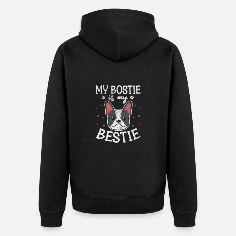 Boston Terrier - Veste à capuche bio Premium Unisexe - noir