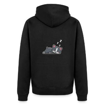 Boston Terrier - Veste à capuche bio Premium Unisexe - noir - Dos - Nico (187cm)