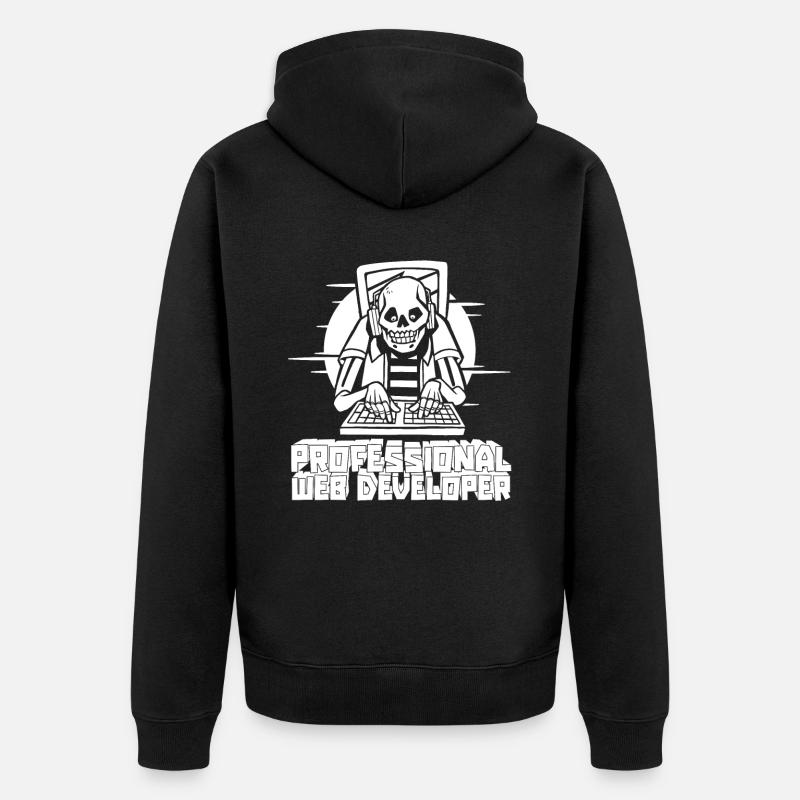 Web Entwickler Webdeveloper Web-Entwickler - Unisex Premium Bio Zip Hoodie - Schwarz
