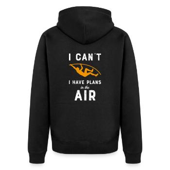 Pole vault High jump Athletics Decathlon - Unisex Premium Organic Zip Hoodie - black - Back - Nico (187cm)