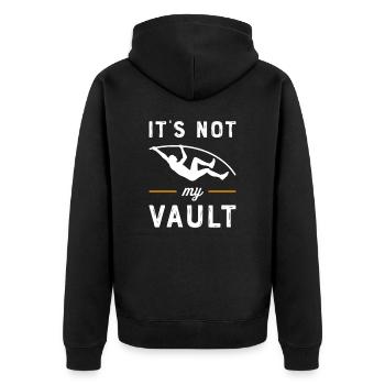 Pole vault High jump Athletics Decathlon - Unisex Premium Organic Zip Hoodie - black - Back - Nico (187cm)