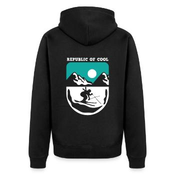 Ski Sking Snowboard Sports d’hiver Skieurs - Veste à capuche bio Premium Unisexe - noir - Dos - Nico (187cm)