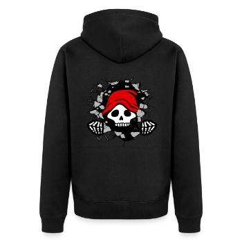 La petite Grim Reaper effrayante sort - Veste à capuche bio Premium Unisexe - noir - Dos - Nico (187cm)