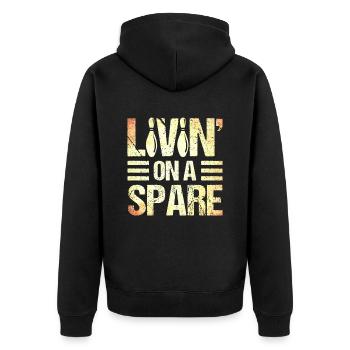 Bowling Team Bowler Bowling - Unisex Premium Bio Zip Hoodie - Schwarz - Hinten - Nico (187cm)