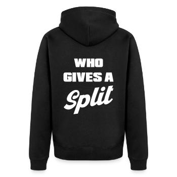 Bowling Team Bowler Bowling - Unisex Premium Bio Zip Hoodie - Schwarz - Hinten - Nico (187cm)