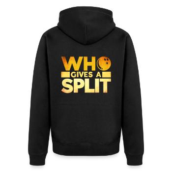 Bowling Team Bowler Bowling - Unisex Premium Bio Zip Hoodie - Schwarz - Hinten - Nico (187cm)
