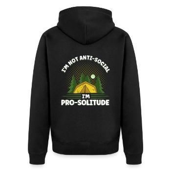 Camping Randonnée Cadeau Campeur Randonneur En Plein Air - Veste à capuche bio Premium Unisexe - noir - Dos - Nico (187cm)