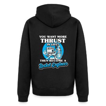Science Astronautes spatiaux Techniciens de fusée - Veste à capuche bio Premium Unisexe - noir - Dos - Nico (187cm)