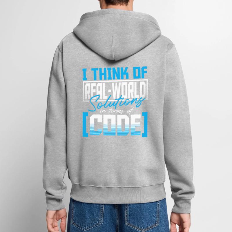 Javascript Software Entwickler Unisex Premium Bio Zip Hoodie
