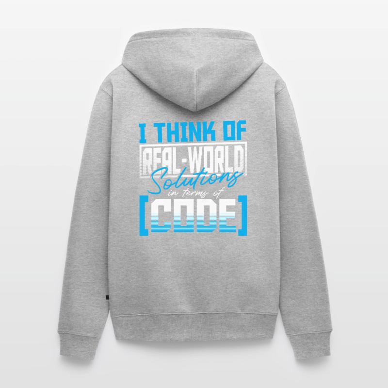 Javascript Software Developer Unisex Premium Organic Zip Hoodie