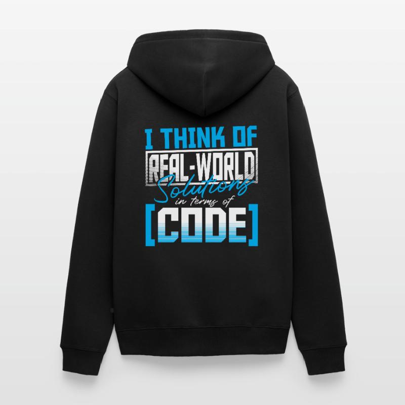 Javascript Software Entwickler Unisex Premium Bio Zip Hoodie