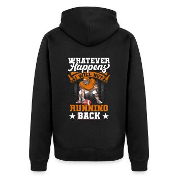 Team Sports Ball Sports Football Players - Unisex Premium Organic Zip Hoodie - black - Back - Nico (187cm)