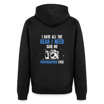 J’ai tout l’équipement dont j’ai besoin Say Say - Veste à capuche bio Premium Unisexe - noir - Dos - Nico (187cm)