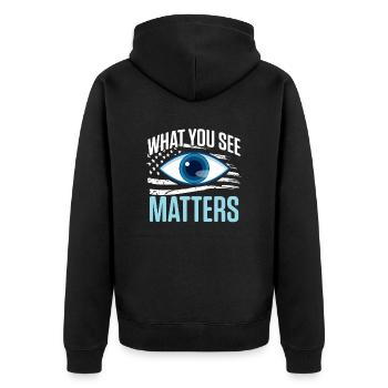 Ophthalmologist Optometrist Ophthalmologist - Unisex Premium Organic Zip Hoodie - black - Back - Nico (187cm)