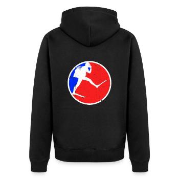 Logo de plongée - Veste à capuche bio Premium Unisexe - noir - Dos - Nico (187cm)